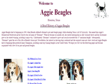 Tablet Screenshot of aggiebeagles.com